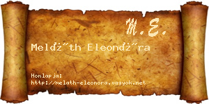 Meláth Eleonóra névjegykártya